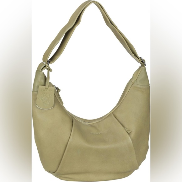 Burkely JUST JOLIE Women’s Light Green Leather Hobo Shoulder Bag - Picture 1 of 14